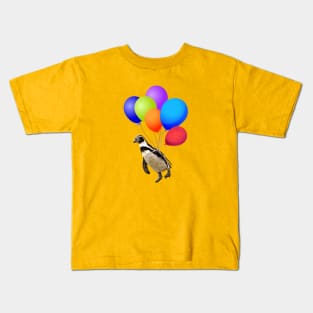 Up, Up, and Away! Penguins can fly Kids T-Shirt